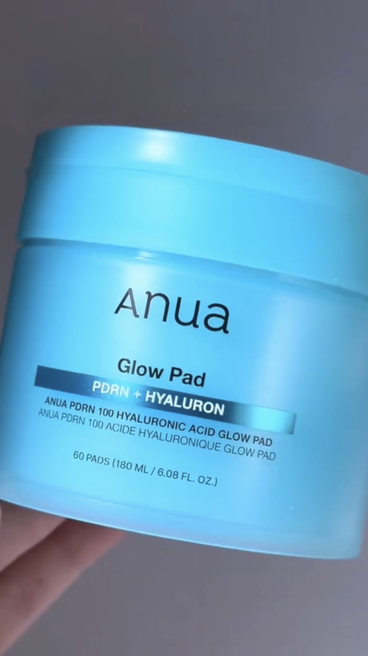 ANUA PDRN 100 Hyaluronic Acid Glow Pad Toner de fata dischete 60 buc